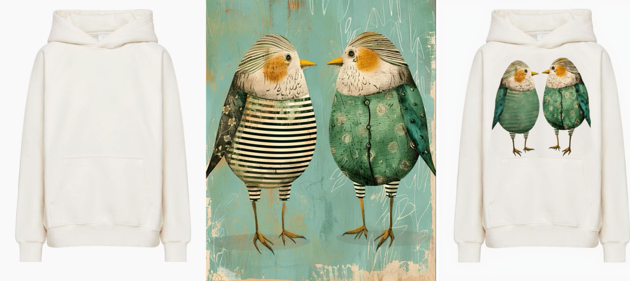 Wear Print - bird hoodie