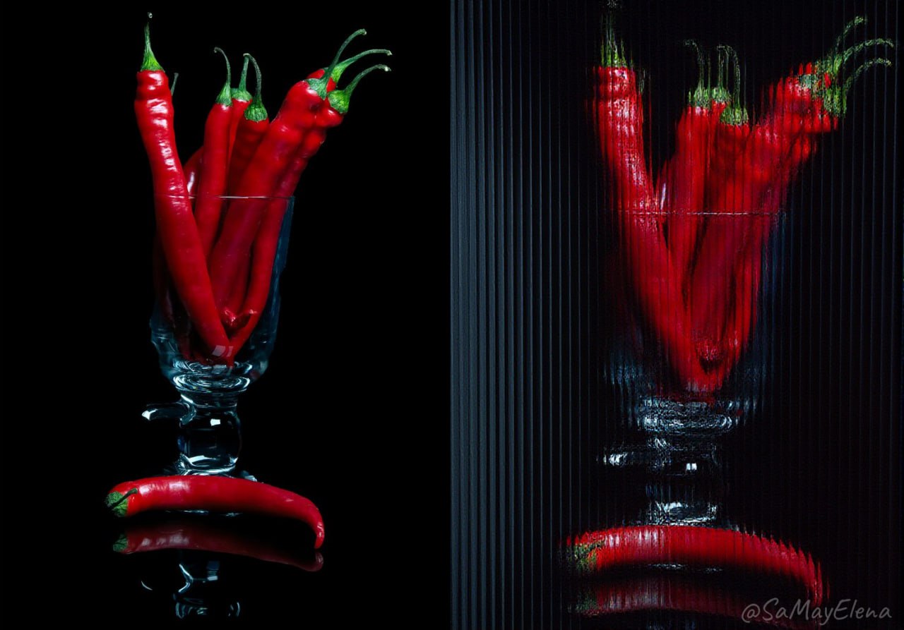 Style transfer - chili glass